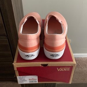 Womens slide on Platform Vans Peach